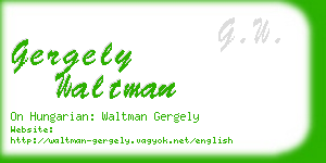 gergely waltman business card